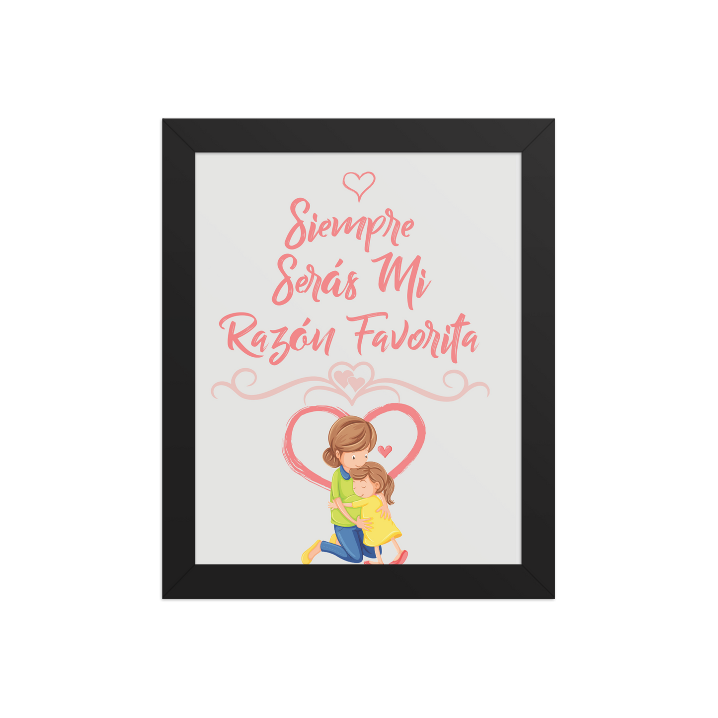 Cuadro Infantil Enmarcado – Siempre serás mi razón favorita – Frase Tierna para Niños – Spanish Nursery Wall Art