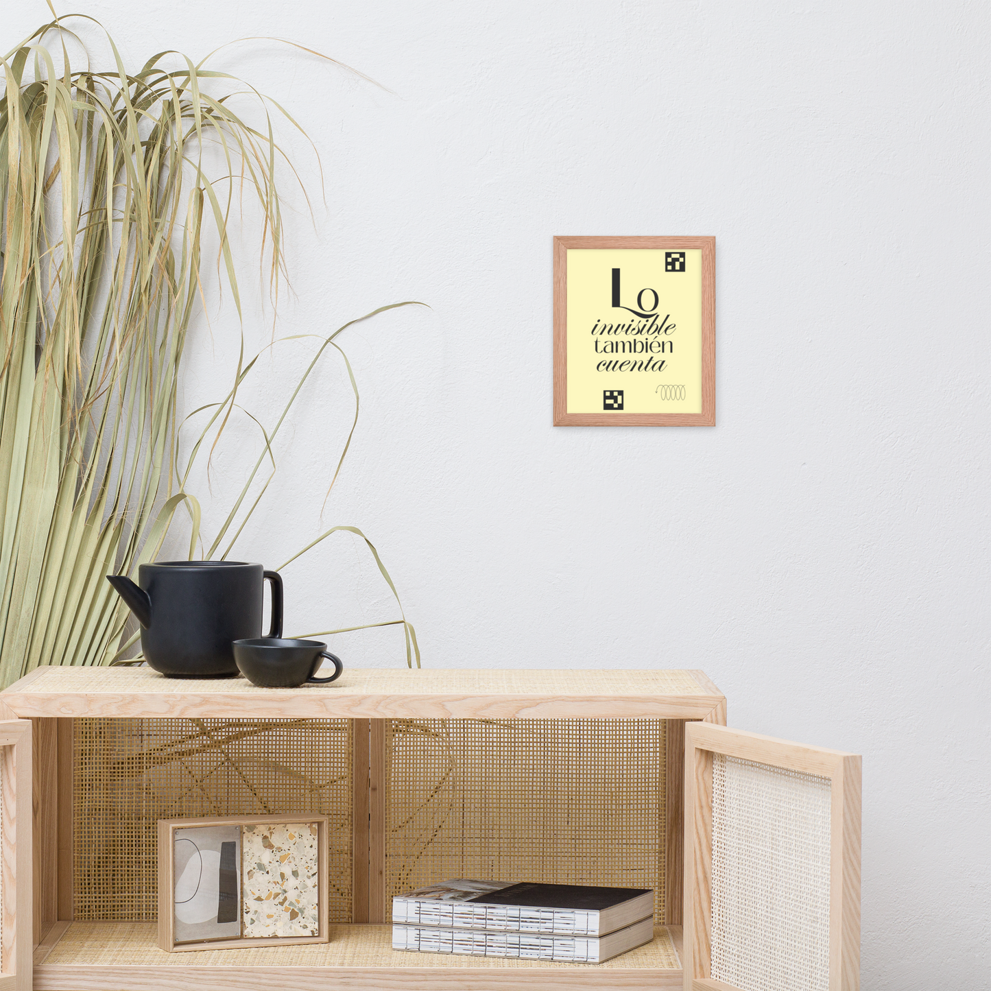 Cuadro Enmarcado – Lo invisible también cuenta – Frase Inspiradora – The Invisible Also Counts Motivational Wall Art