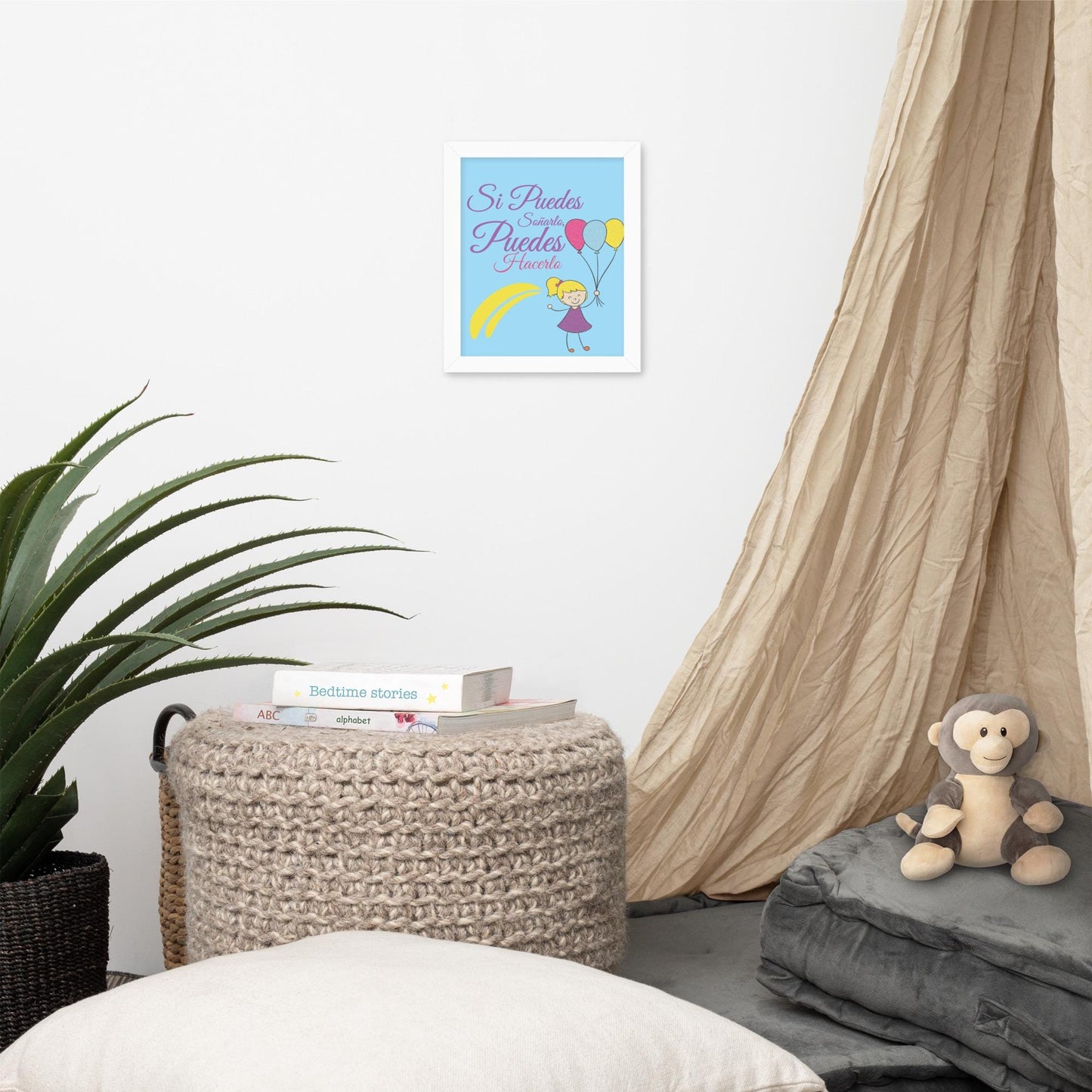 Cuadro Infantil Enmarcado – Si puedes soñarlo, puedes hacerlo – Motivational Kids Wall Art – If You Can Dream It, You Can Do It