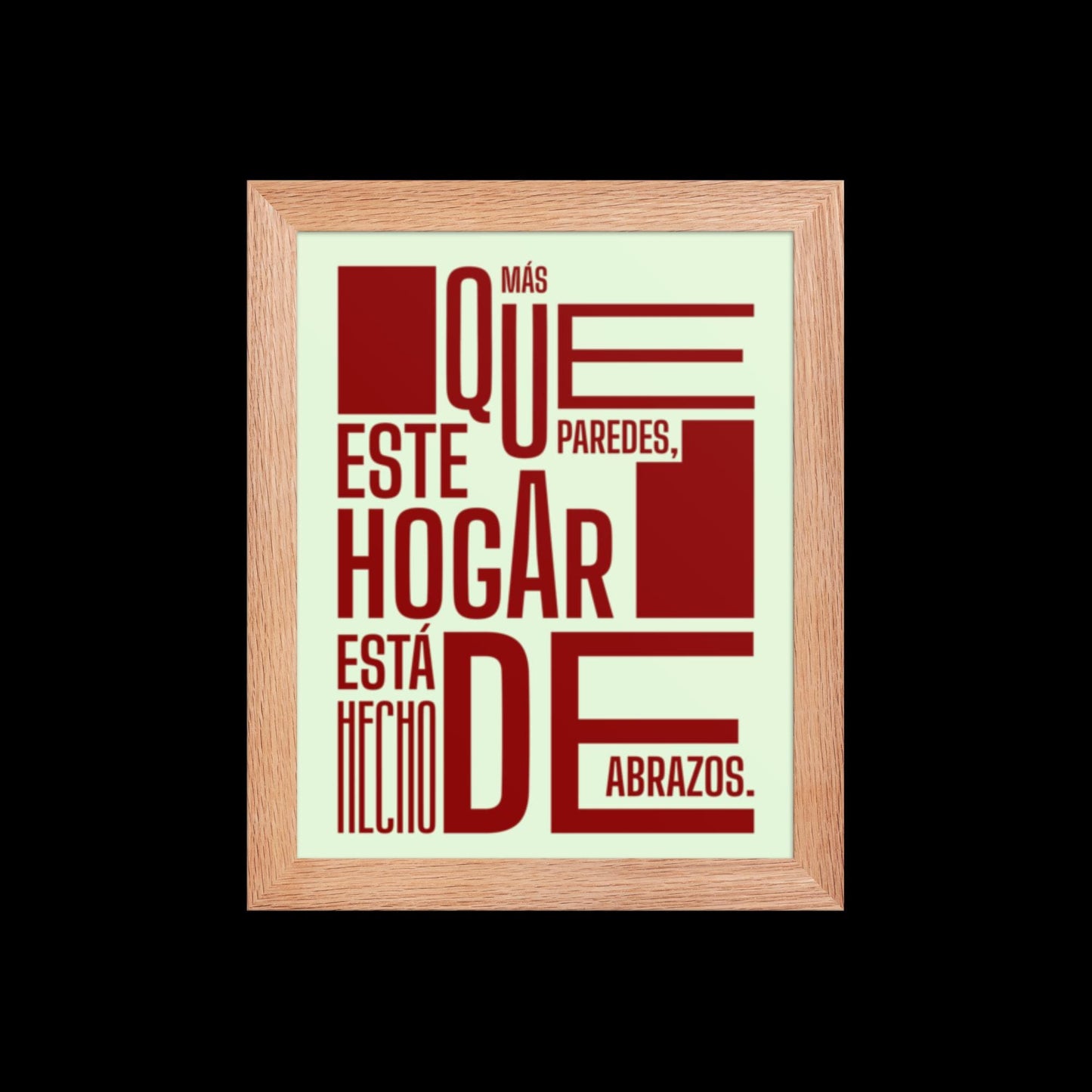 Cuadro Enmarcado – Más que paredes, este hogar está hecho de abrazos – Decoración Familiar – This Home Is Made of Hugs