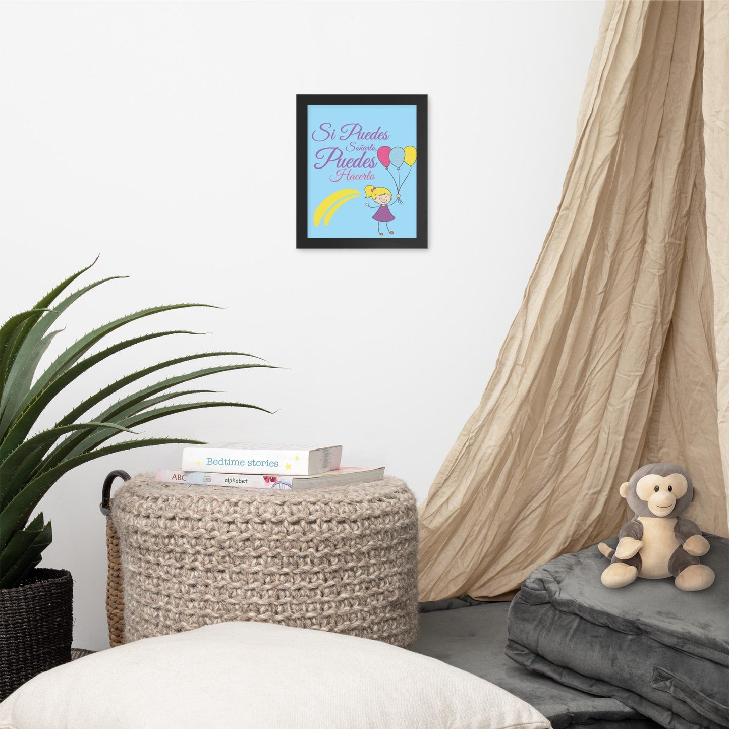 Cuadro Infantil Enmarcado – Si puedes soñarlo, puedes hacerlo – Motivational Kids Wall Art – If You Can Dream It, You Can Do It