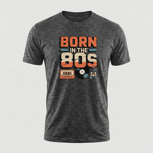 Born in the 80s-Color Type Graphic Tee