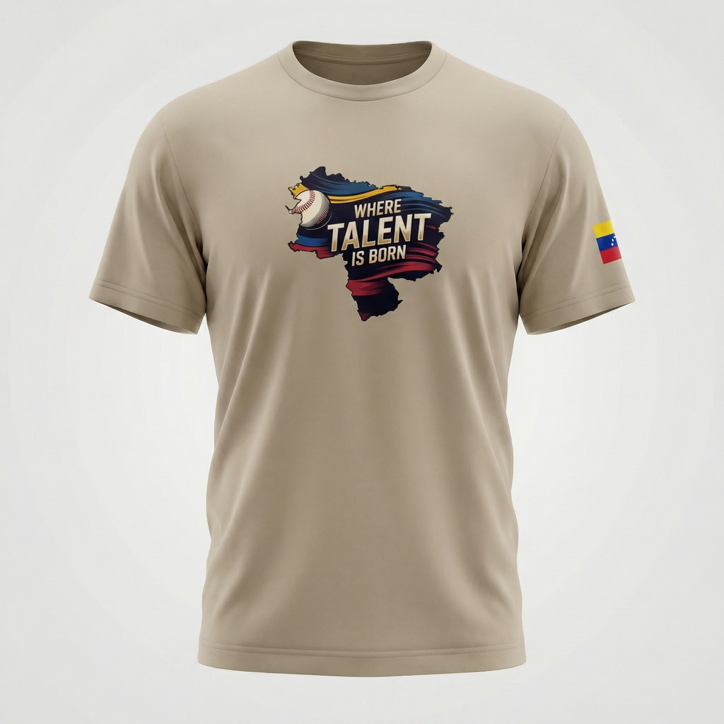 Where Talent Is Born – Venezuela Baseball Pride Tee
