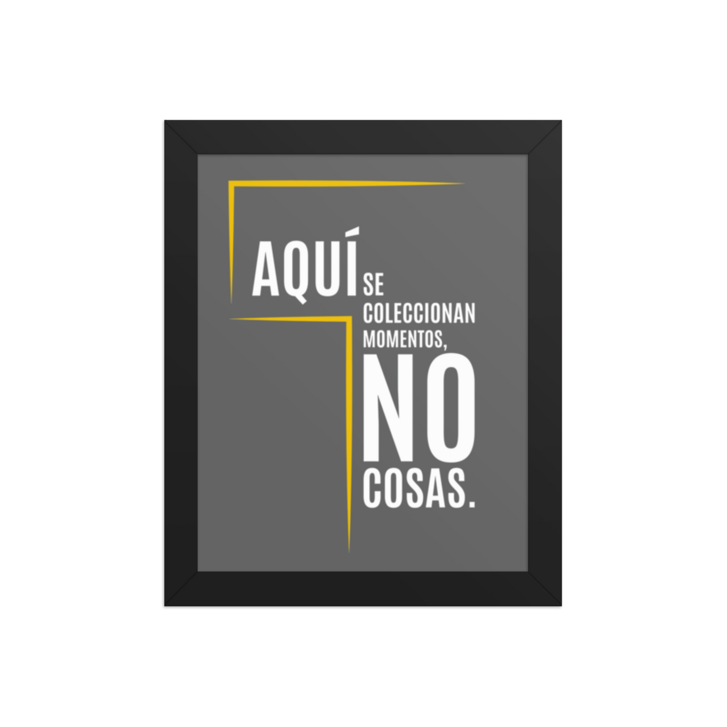 Cuadro Enmarcado – Aquí se coleccionan momentos, no cosas – Decoración Hogar – We Collect Moments, Not Things Wall Art