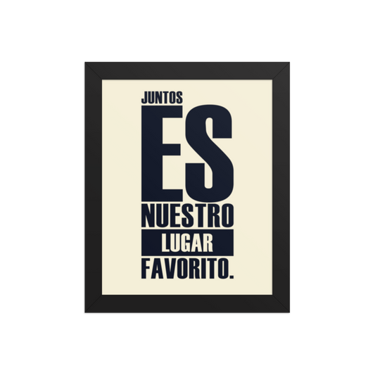 Cuadro Enmarcado – Juntos es nuestro lugar favorito – Decoración de Hogar – Together Is Our Favorite Place Print