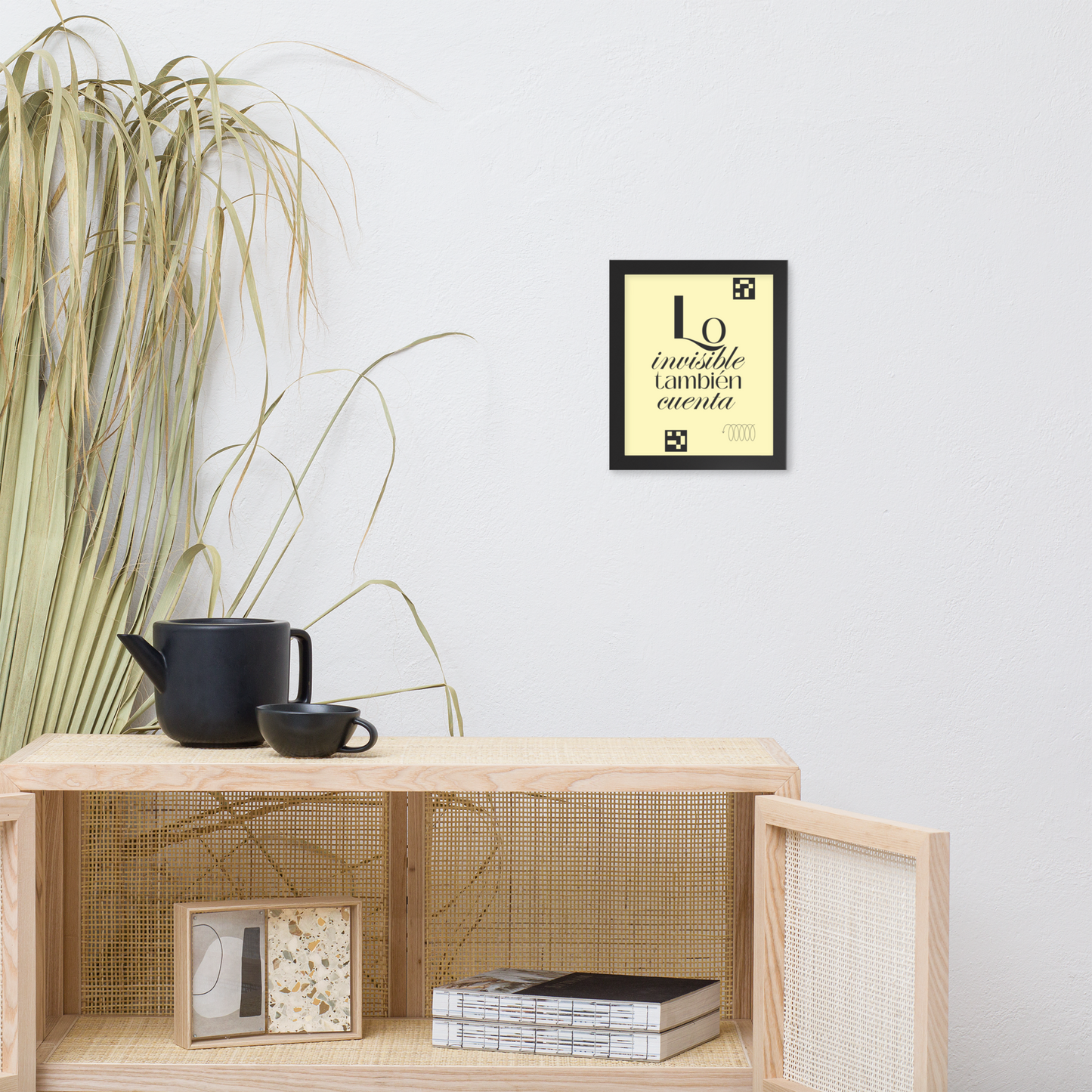 Cuadro Enmarcado – Lo invisible también cuenta – Frase Inspiradora – The Invisible Also Counts Motivational Wall Art