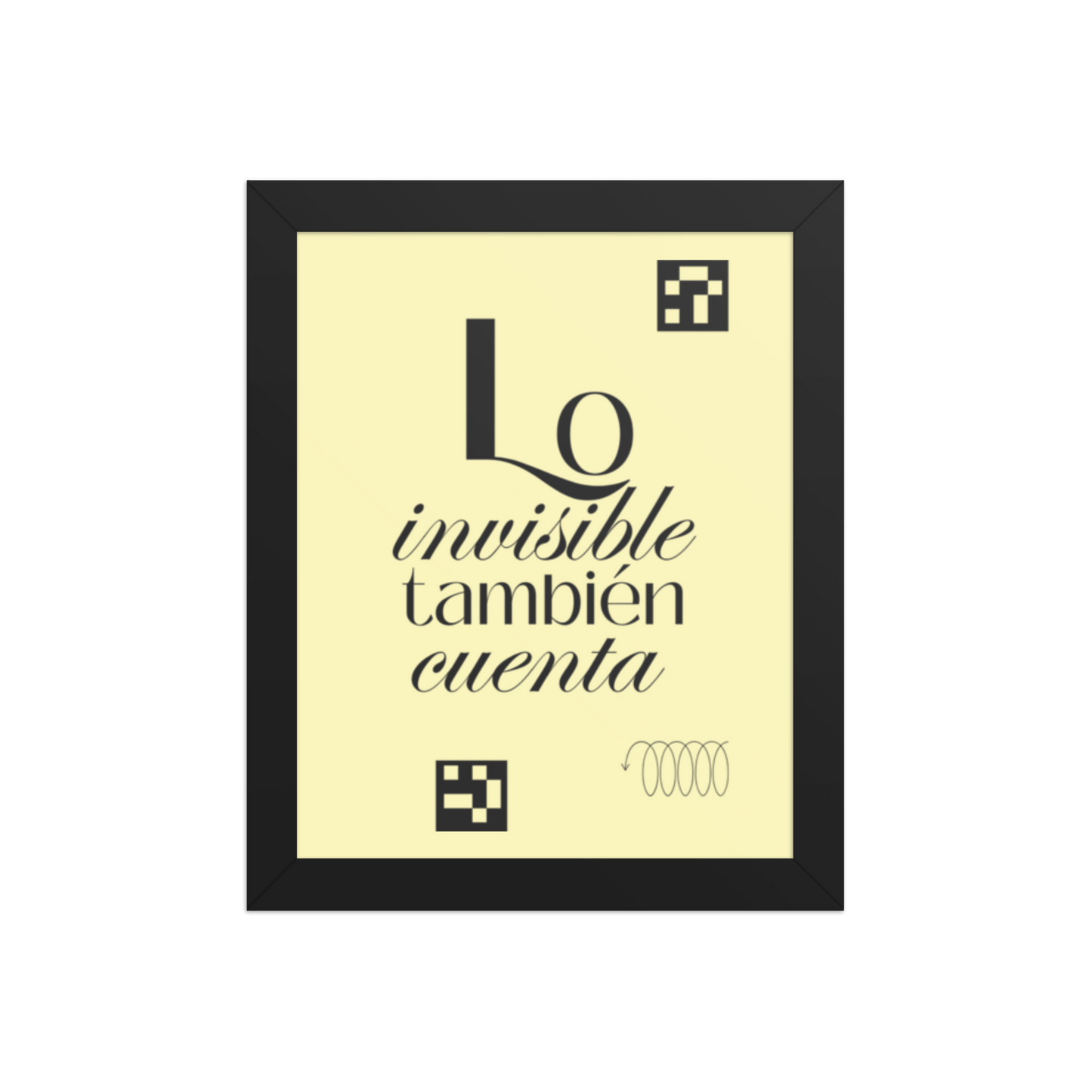 Cuadro Enmarcado – Lo invisible también cuenta – Frase Inspiradora – The Invisible Also Counts Motivational Wall Art