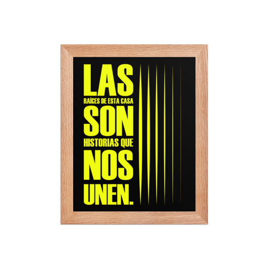 Cuadro Enmarcado – Las raíces de esta casa son historias que nos unen – Decoración Hogar – Roots and Stories Unite Us Print