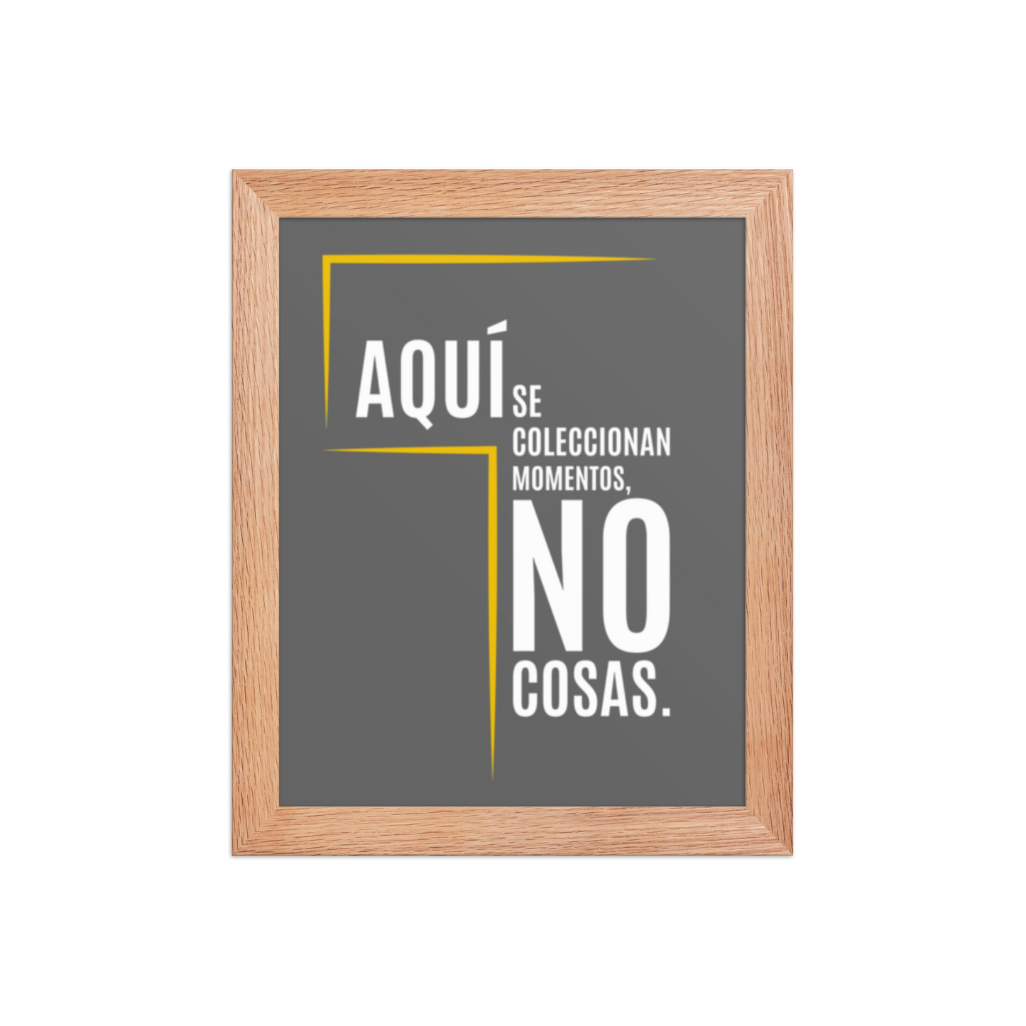 Cuadro Enmarcado – Aquí se coleccionan momentos, no cosas – Decoración Hogar – We Collect Moments, Not Things Wall Art
