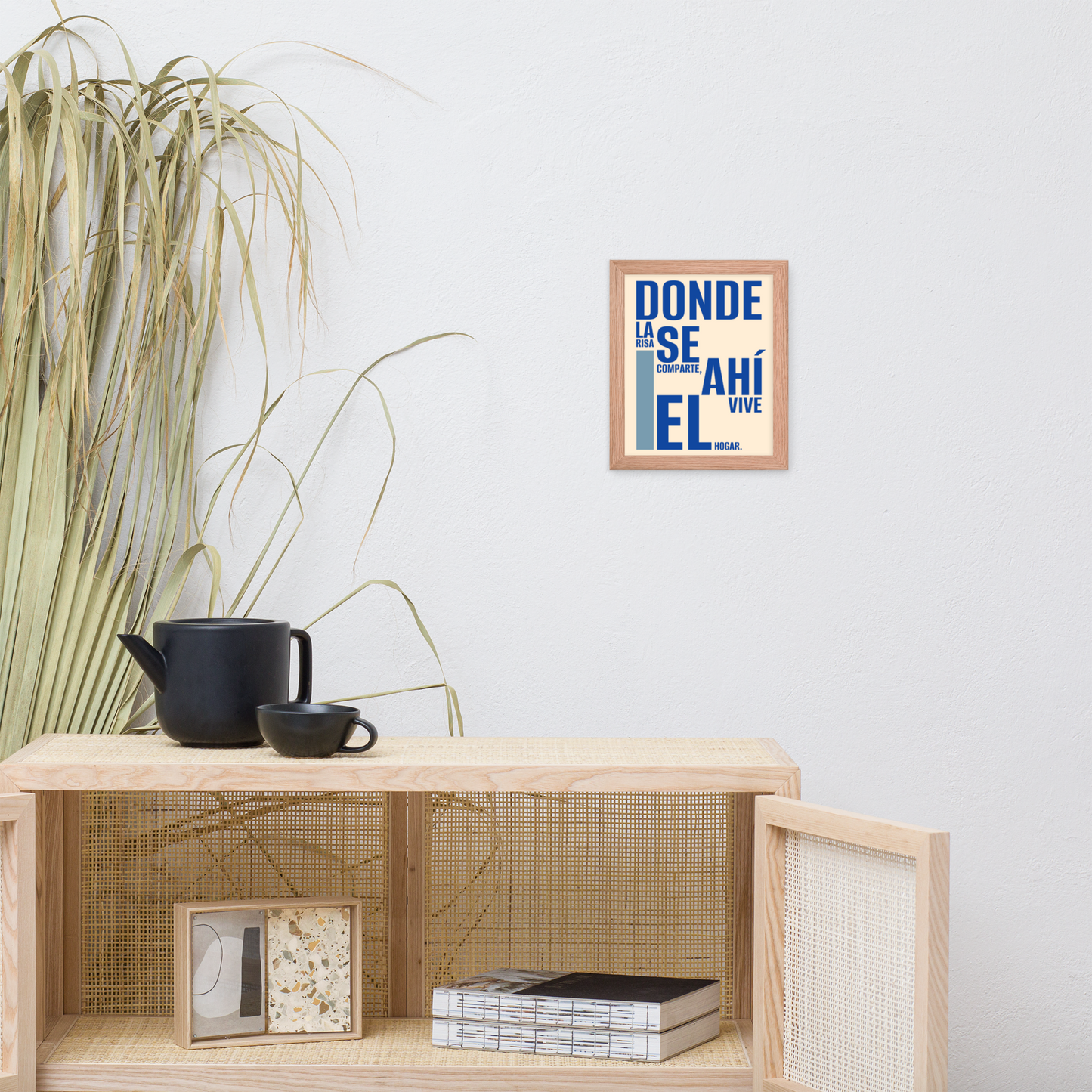 Cuadro Enmarcado – Donde la risa se comparte, ahí vive el hogar – Decoración Hogar – Where Laughter Is Shared, Home Lives