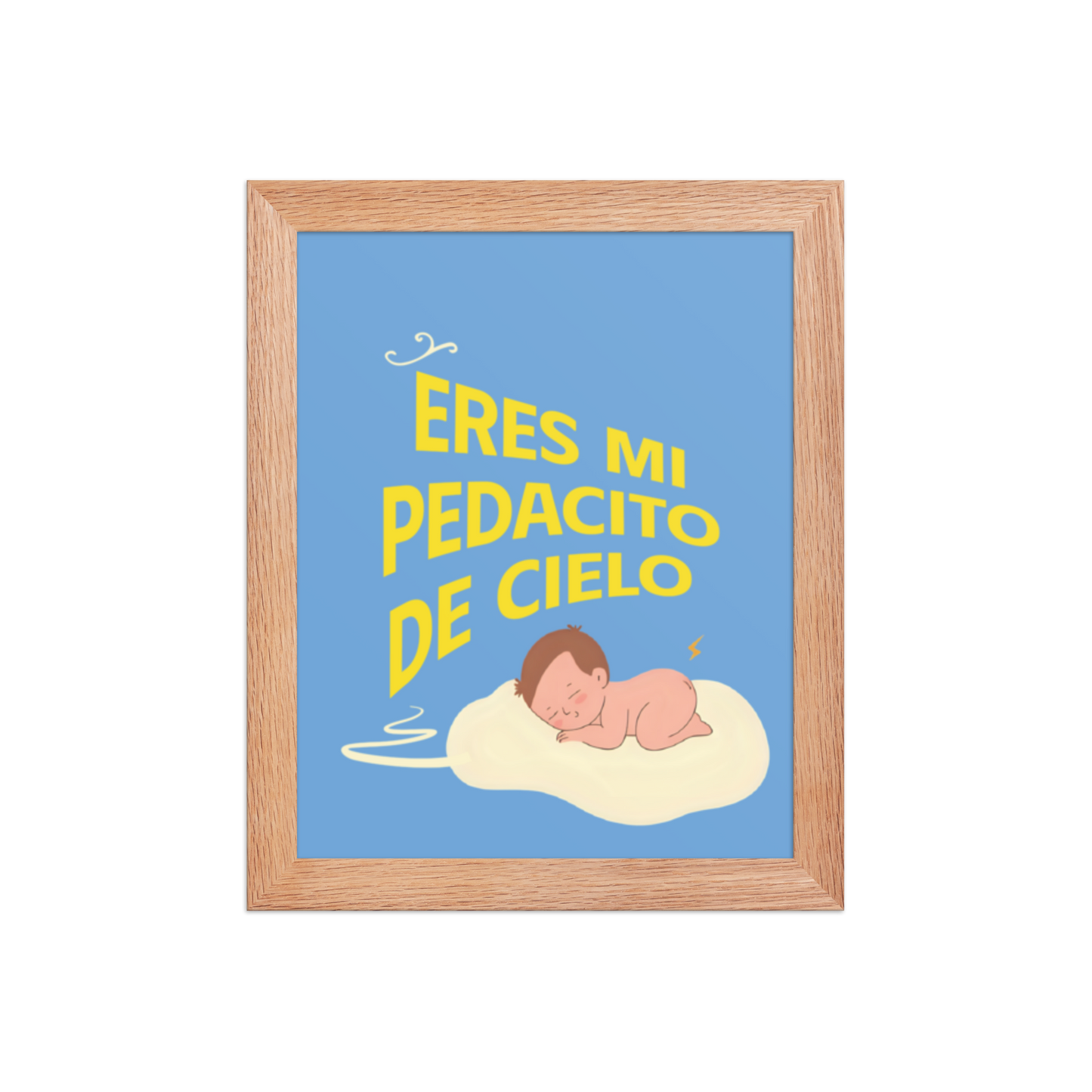 Cuadro Infantil Enmarcado – Eres mi pedacito de cielo – Arte Tierno para Niños – You’re My Piece of Heaven Print