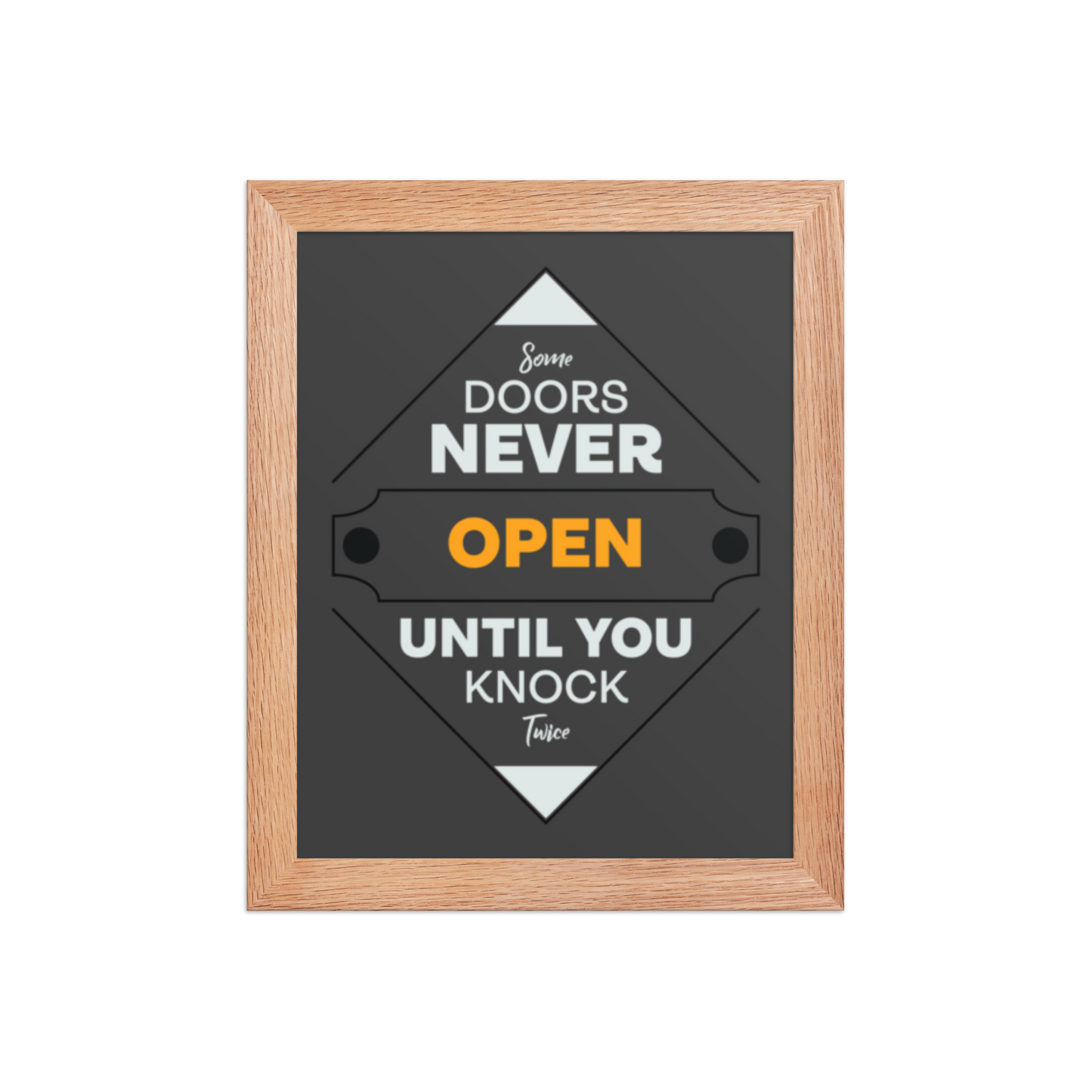 Knock Twice – Framed Poster for the Bold Dreamer