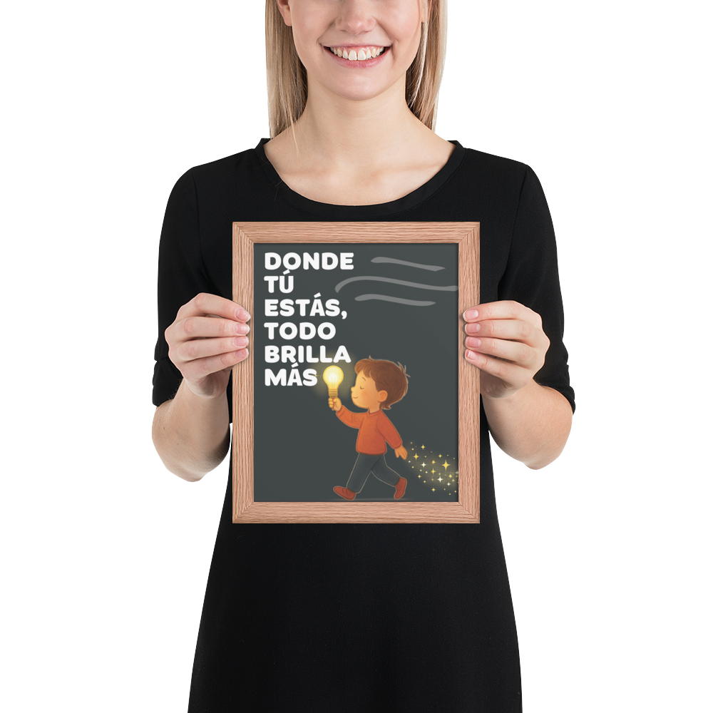 Cuadro Infantil – Donde tú estás, todo brilla más – Kids Room Wall Art – Where You Are, Everything Shines Brighter