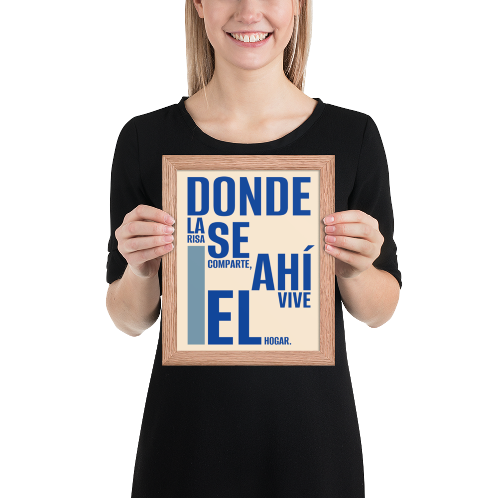 Cuadro Enmarcado – Donde la risa se comparte, ahí vive el hogar – Decoración Hogar – Where Laughter Is Shared, Home Lives