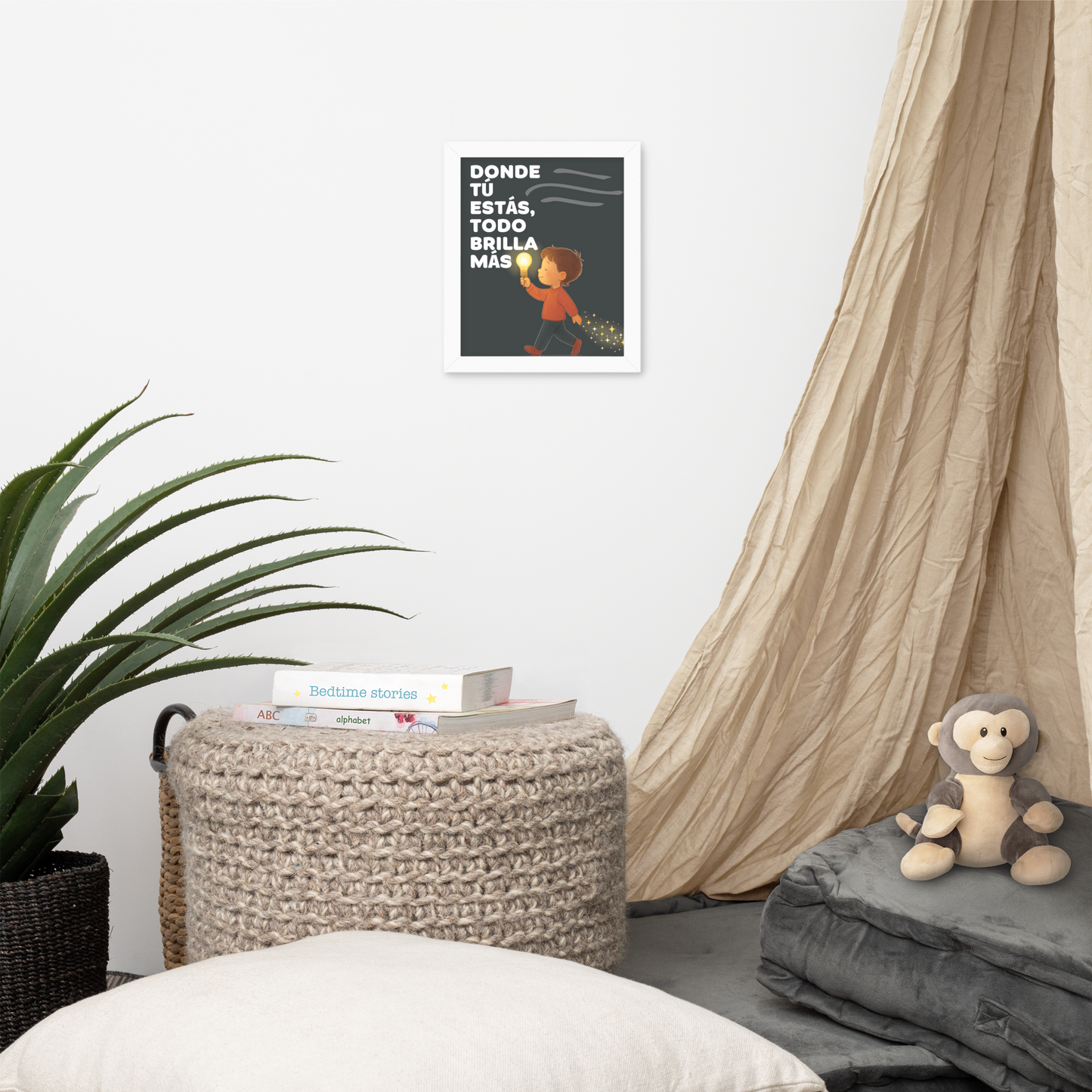 Cuadro Infantil – Donde tú estás, todo brilla más – Kids Room Wall Art – Where You Are, Everything Shines Brighter