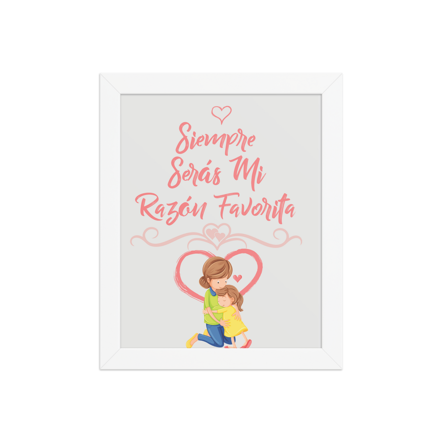 Cuadro Infantil Enmarcado – Siempre serás mi razón favorita – Frase Tierna para Niños – Spanish Nursery Wall Art