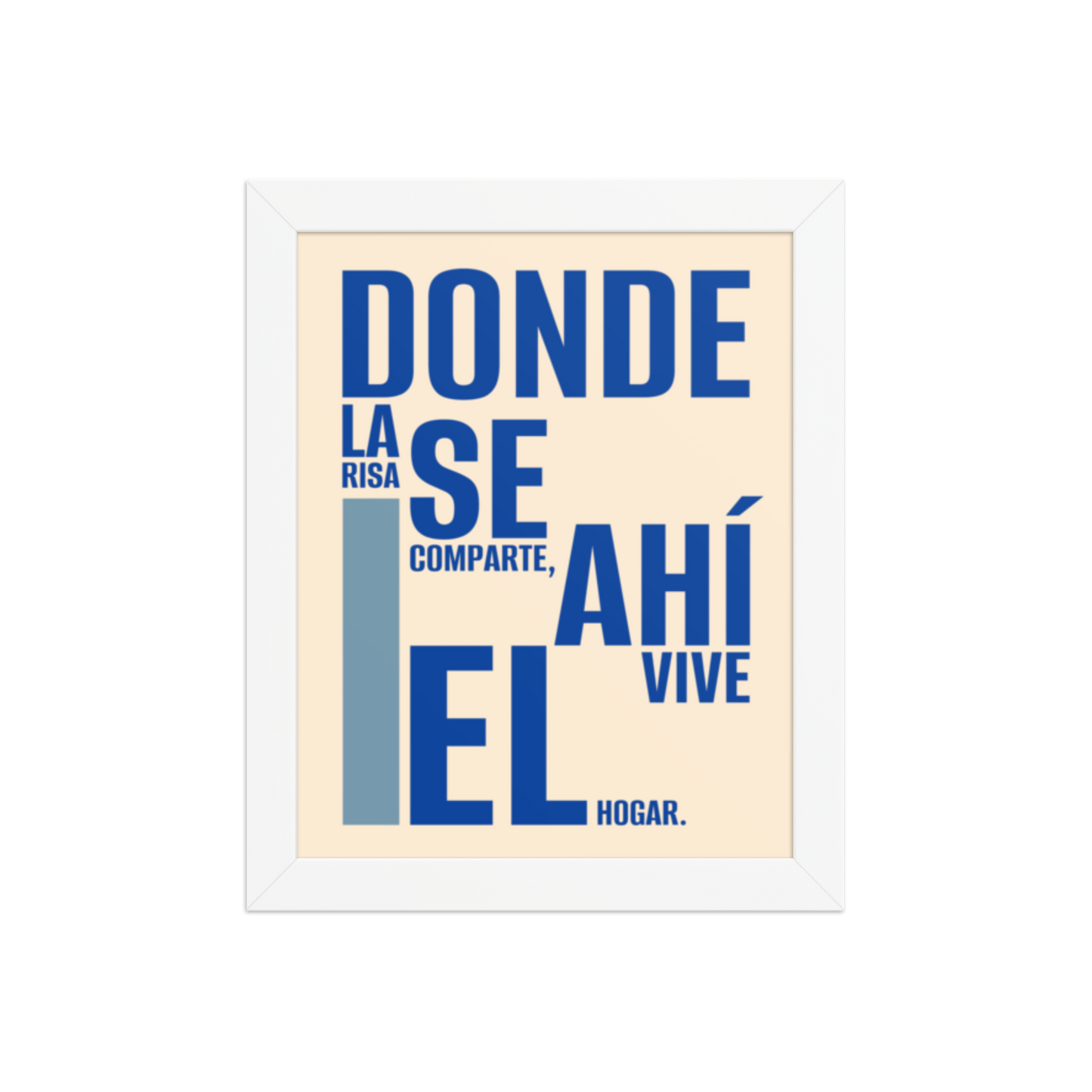 Cuadro Enmarcado – Donde la risa se comparte, ahí vive el hogar – Decoración Hogar – Where Laughter Is Shared, Home Lives