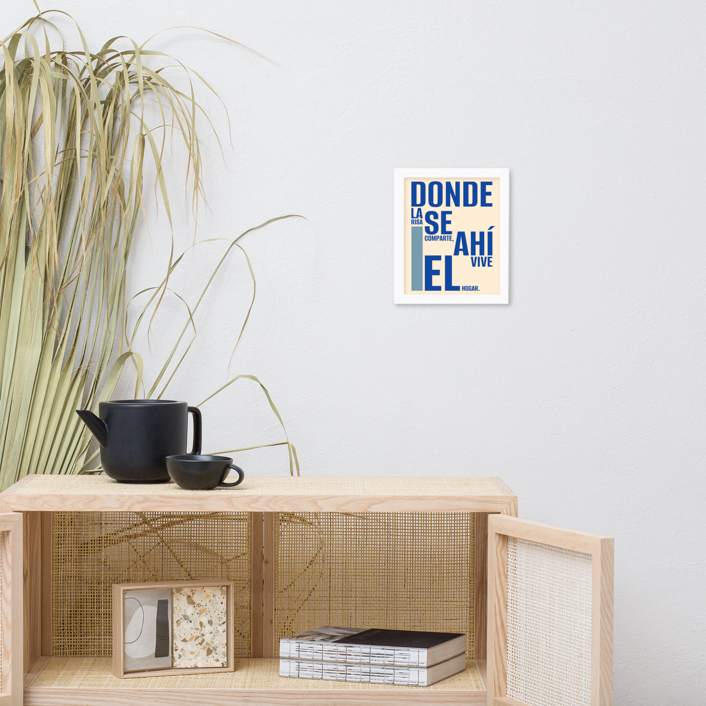 Cuadro Enmarcado – Donde la risa se comparte, ahí vive el hogar – Decoración Hogar – Where Laughter Is Shared, Home Lives
