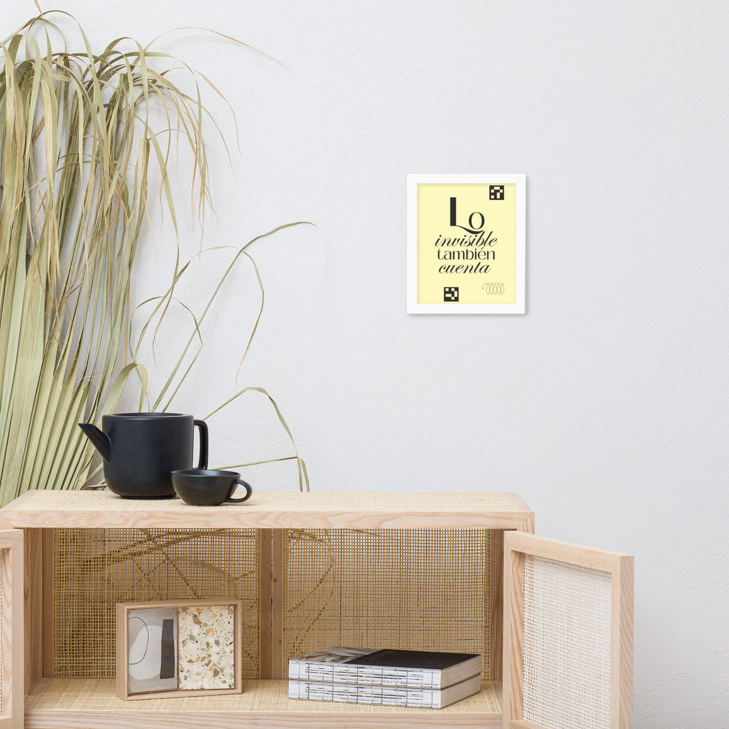 Cuadro Enmarcado – Lo invisible también cuenta – Frase Inspiradora – The Invisible Also Counts Motivational Wall Art