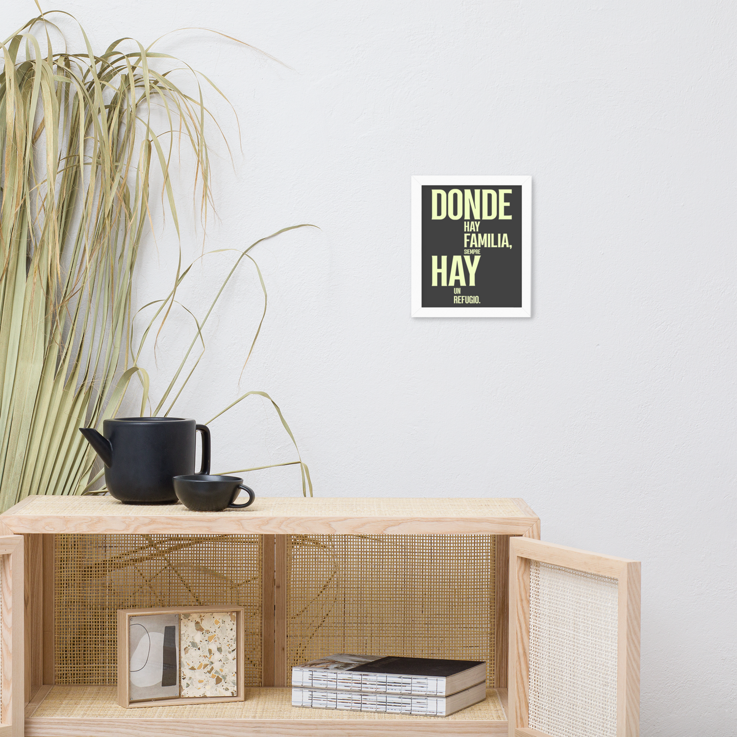 Cuadro Enmarcado – Donde hay familia siempre hay refugio – Decoración de Hogar – Where There Is Family There Is Shelter