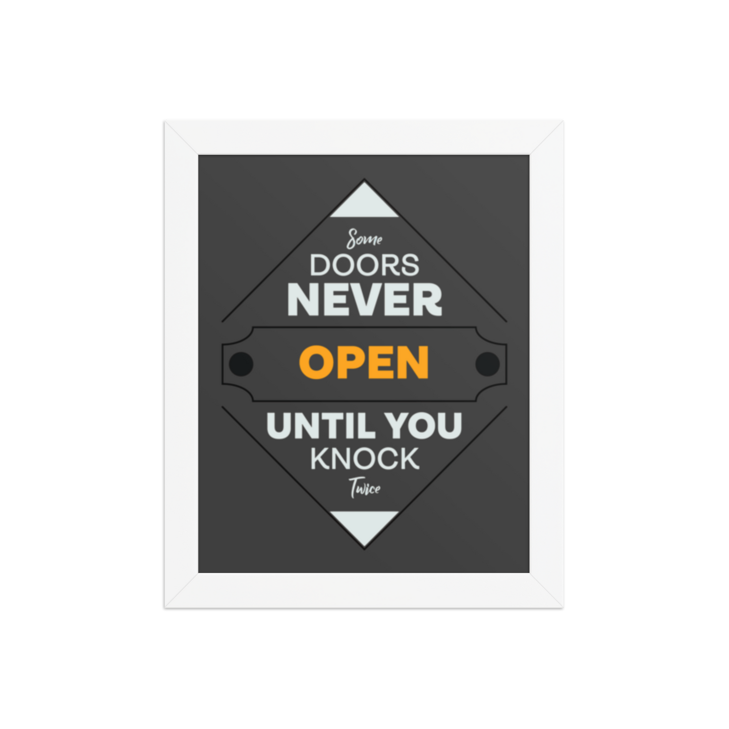 Knock Twice – Framed Poster for the Bold Dreamer