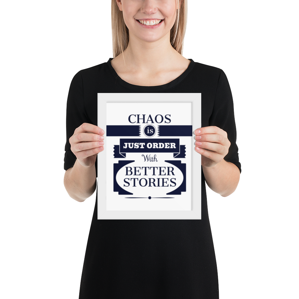 Chaos Framed Poster – Art that Embraces Beautiful Disorder