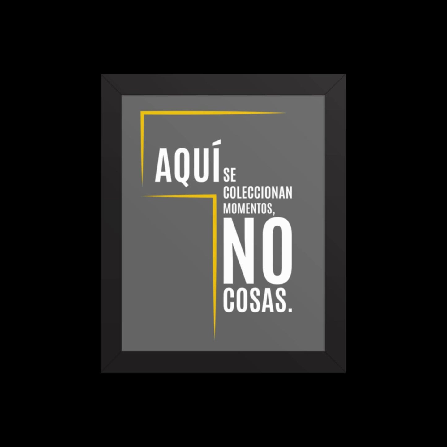Cuadro Enmarcado – Aquí se coleccionan momentos, no cosas – Decoración Hogar – We Collect Moments, Not Things Wall Art